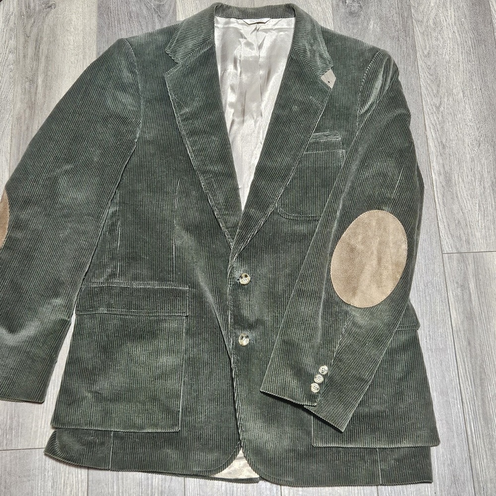 Orvis Corduroy Blazer Sport Jacket Elbow Patch Mens Size 44L Coat Hunting Preppy